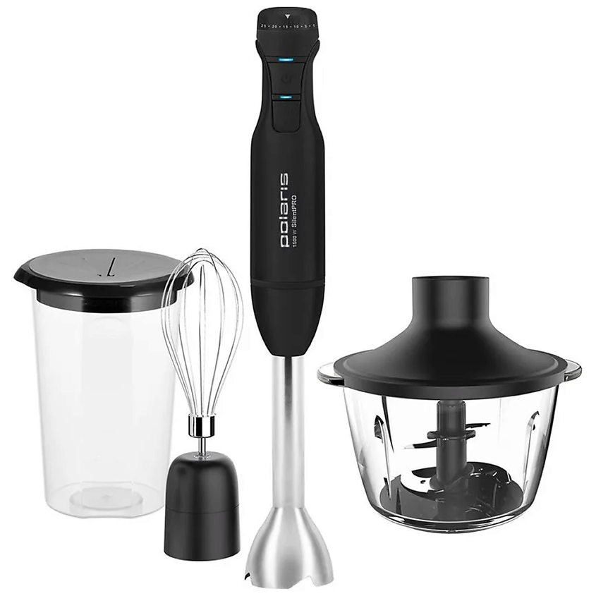 Изображение товара POLARIS Погружной блендер PHB 1510GL Silent, мощность 1500Вт, 3в1, черный