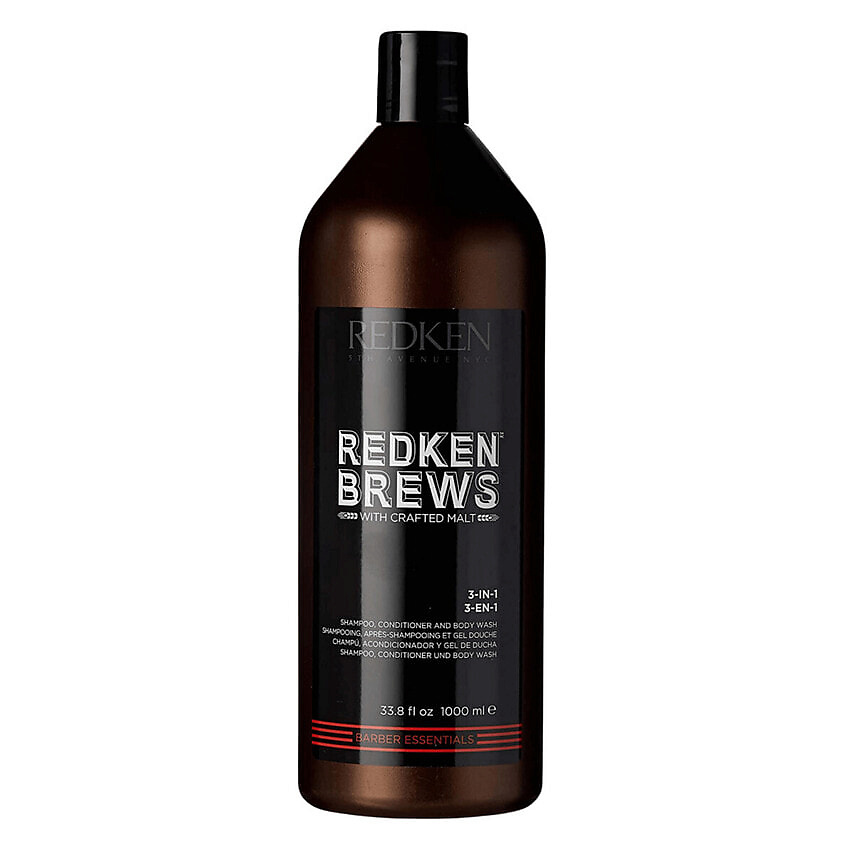 Изображение товара REDKEN Шампунь, кондиционер и гель для душа Brews 3-in-1, 1000 мл