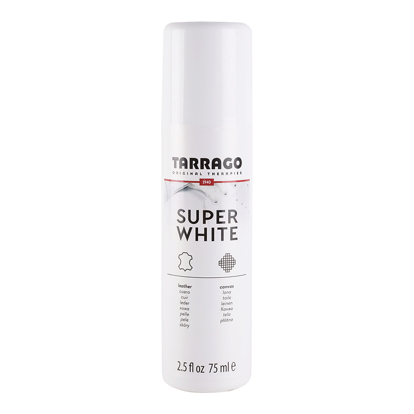 Изображение товара Белая краска для обуви Tarrago Super White 75 мл для гладкой кожи