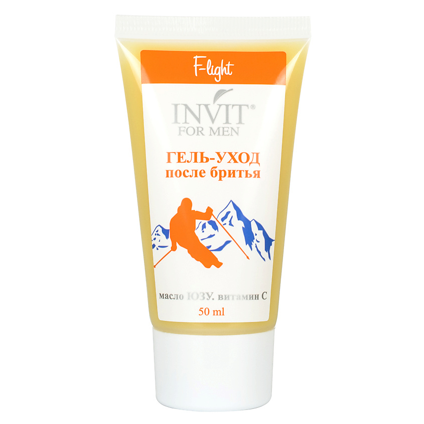 Изображение товара INVIT Гель-уход после бритья F-light с маслом Юзу и витамином С, 50 мл
