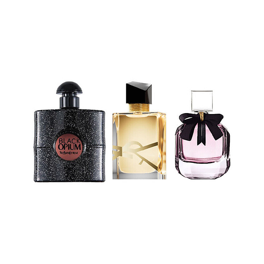 Изображение товара YVES SAINT LAURENT парфюмерный набор Black Opium Libre Mon Paris 7,5мл по 3 аромата женский подарок