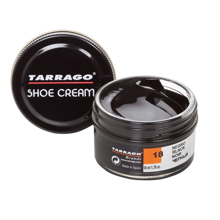 Изображение товара TARRAGO Черный крем для обуви SHOE Cream, 50 мл