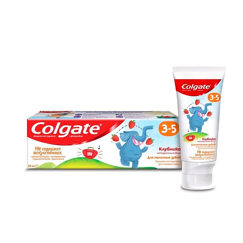 Изображение товара COLGATE Зубная паста Детская КЛУБНИКА с фтором 3-5лет, 60 мл