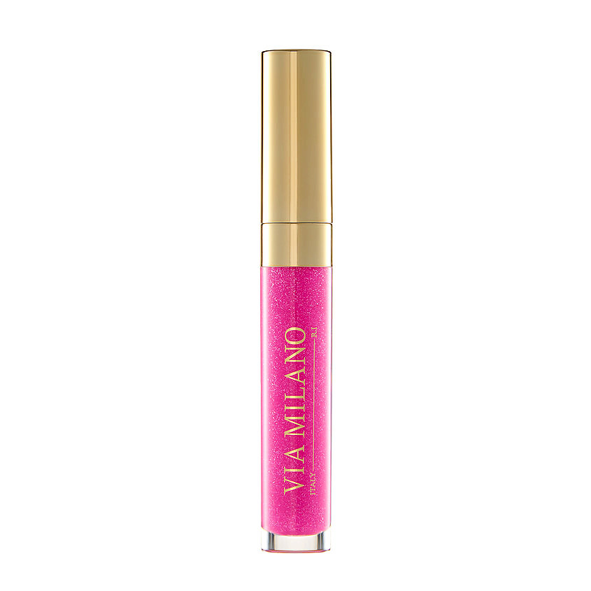 Изображение товара VIA MILANO Блеск для губ с 3D эффектом и витамином Е Shimmer Lip Gloss, 407 Extravagant Pink, 4,5 мл