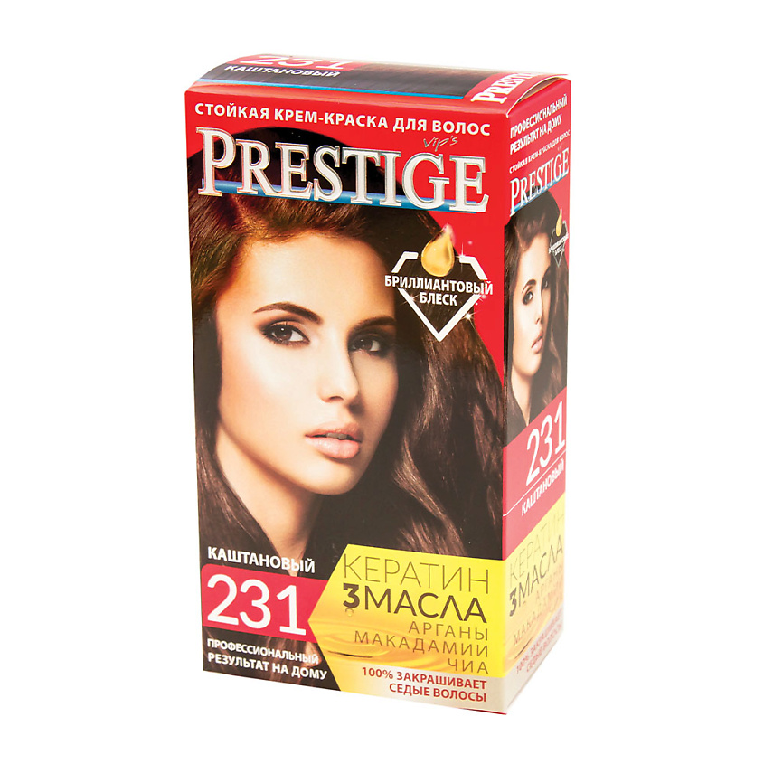 Изображение товара Стойкая крем-краска для волос VIP'S PRESTIGE Каштановый 231 50 мл