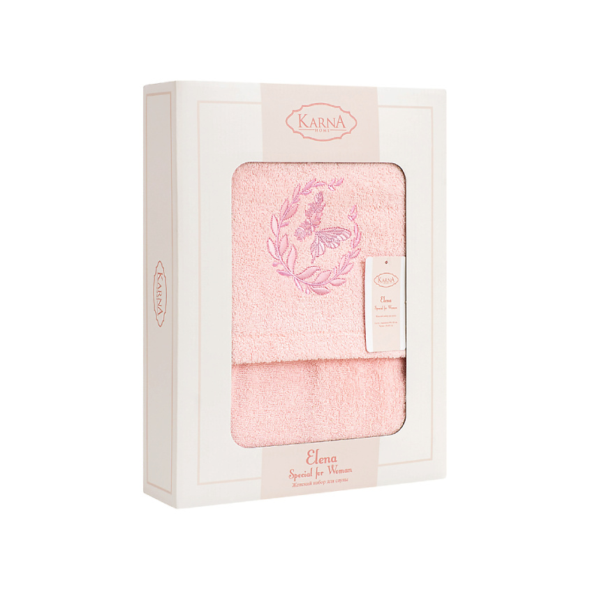 Изображение товара Набор для бани и сауны KARNA ELENA женский пудра натуральный хлопок