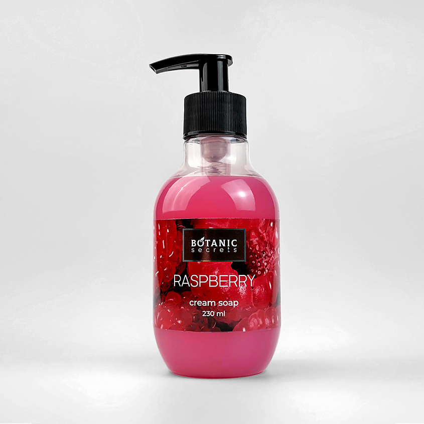 Изображение товара Крем-мыло для рук BOTANIC SECRETS Малина 230 мл мягкое очищение и питание для всех типов кожи