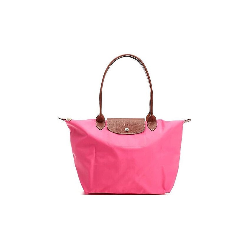Изображение товара Женская сумка Longchamp Canvas With Leather Trim Dumpling Bag Розовая