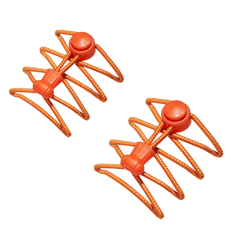 Изображение товара КРАСНАЯ ЖАРА Эластичные шнурки 100 см "Спортивный клуб", Оранжевый, белый