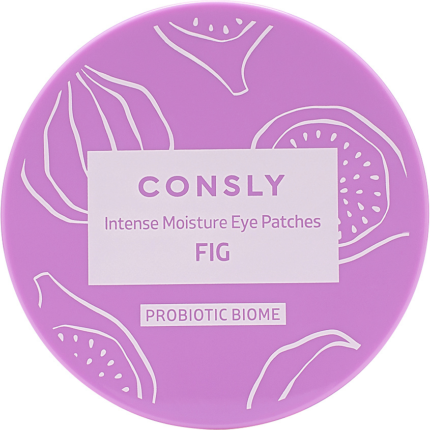 Изображение товара Глубоко увлажняющие патчи для глаз с пробиотиками и экстрактом инжира CONSLY 60 шт