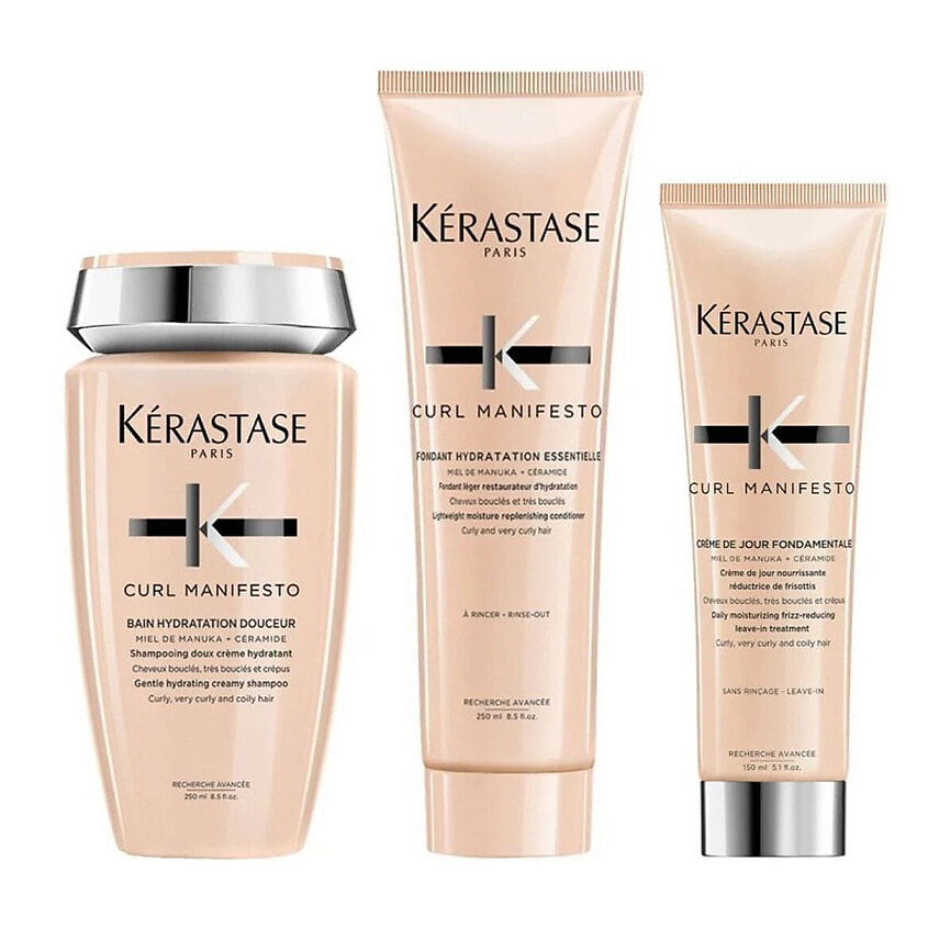 Изображение товара KERASTASE Набор для вьющихся волос Curl Manifesto Set Creme, 250 мл + 250 мл +150 мл