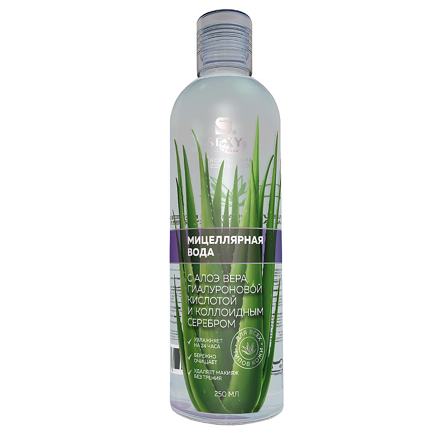 Изображение товара SEXY LASH'N'BROW Вода мицеллярная для всех типов кожи с алоэ, 250 мл