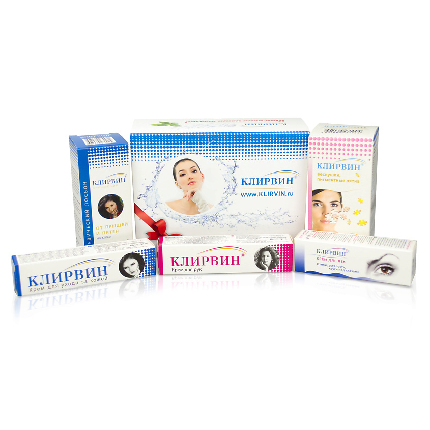 Изображение товара КЛИРВИН Набор 5 в 1 крем для тела, рук, век и отбеливающий с натуральными компонентами