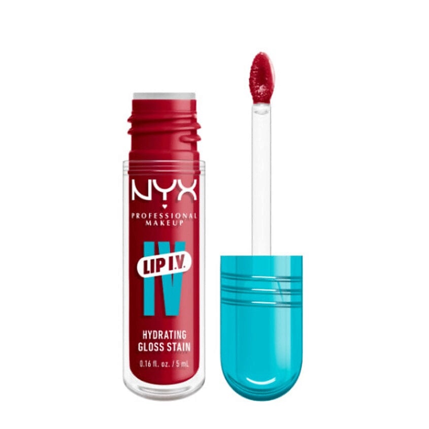 Изображение товара NYX PROFESSIONAL MAKEUP Увлажняющий блеск-тинт для губ Lip I.V. Hydrating Gloss Stain, Бордовый