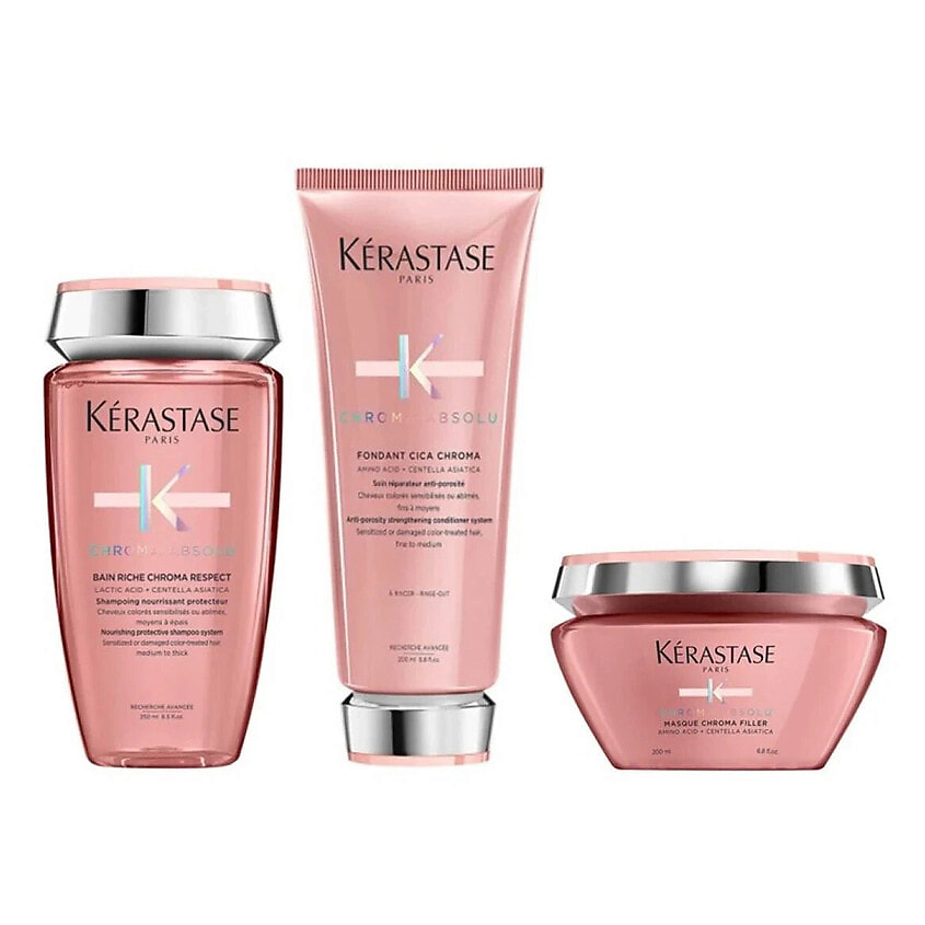 Изображение товара KERASTASE Набор Chroma Absolu Set RICHE Masque, 250 мл + 200 мл + 200 мл
