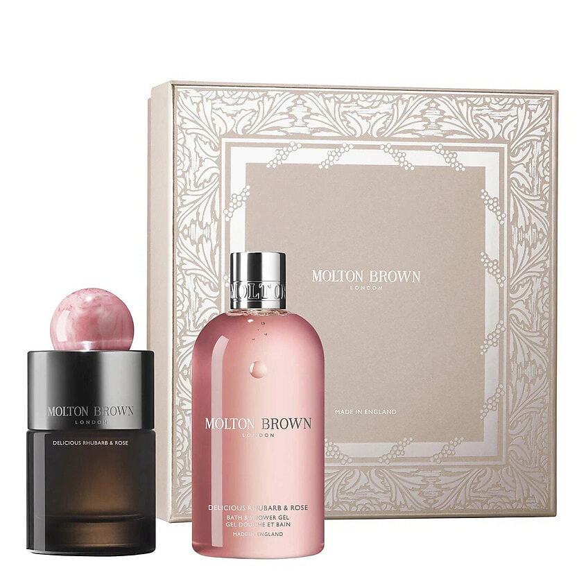 Изображение товара MOLTON BROWN Набор Delicious Rhubarb & Rose: Парфюмерная вода + Гель для душа, 100 мл + 300 мл