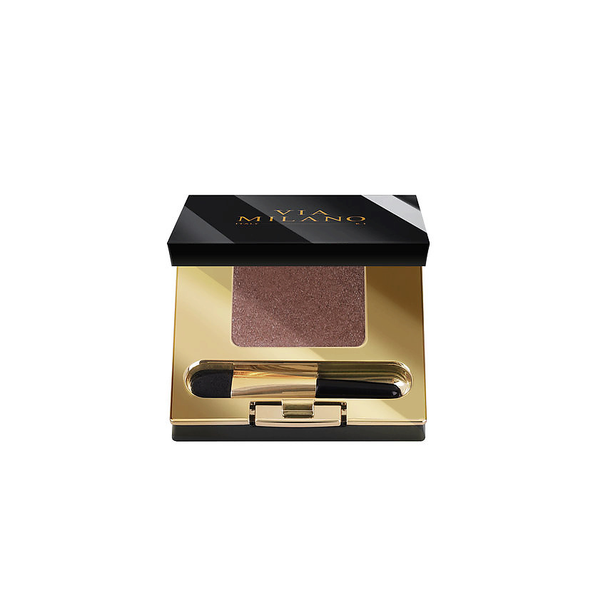 Изображение товара VIA MILANO Тени для глаз мерцающие с витамином Е Eyeshadow Mono Shimmer Intense Colour, A02S Mysty Brown, 2 г