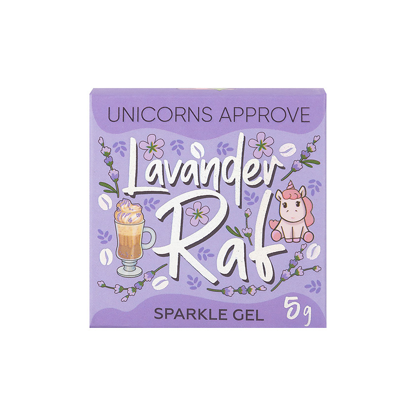 Изображение товара UNICORNS APPROVE Гель-спаркл для лица и тела Coffee Mood, 001 Lavender Raf, 5 г
