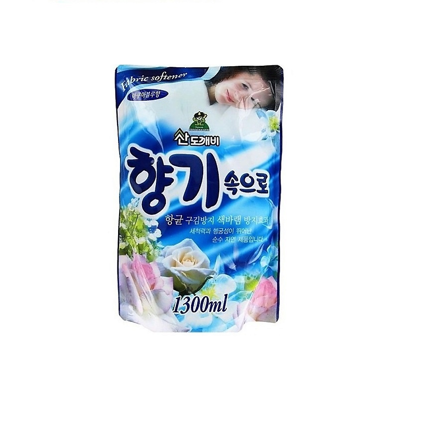 Изображение товара Кондиционер для белья SANDOKKAEBI Soft Aroma Aqua Blue 1300 мл свежесть океана