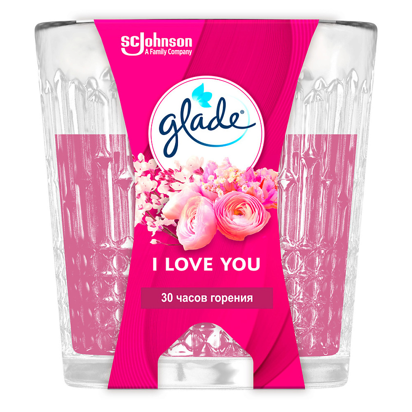 Изображение товара Glade Свеча ароматическая I Love You 130 г для романтики и уюта