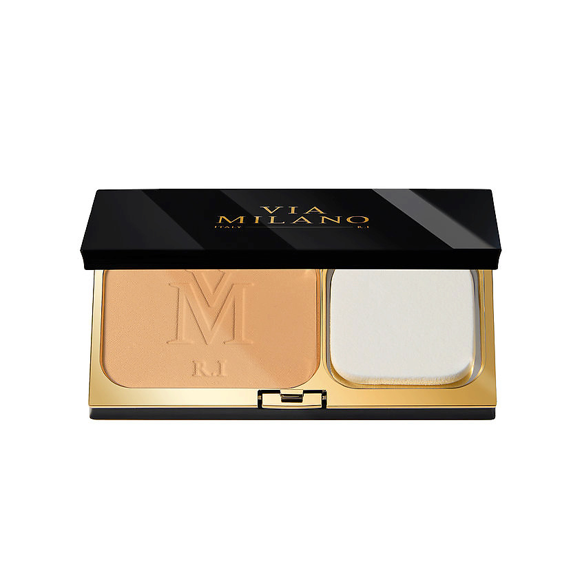 Изображение товара VIA MILANO Компактная пудра для лица двойного действия водостойкая с витамином Е Compact Powder Wet & Dry Water Resistant, D01 Ivory, 11 г