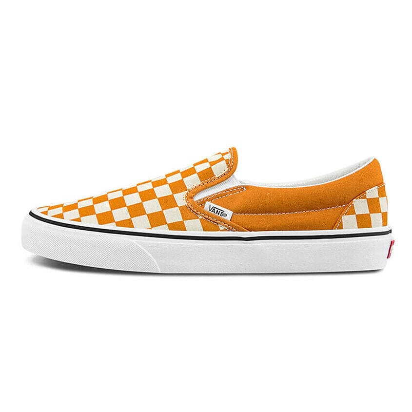 Изображение товара VANS Checkerboard Classic Slip On Sneakers Желто-Белые размер 38.5 EU стильная обувь