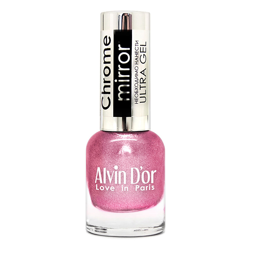 Изображение товара Лак для ногтей ALVIN D'OR CHROME MIRROR 01 зеркальное серебро для яркого эффекта