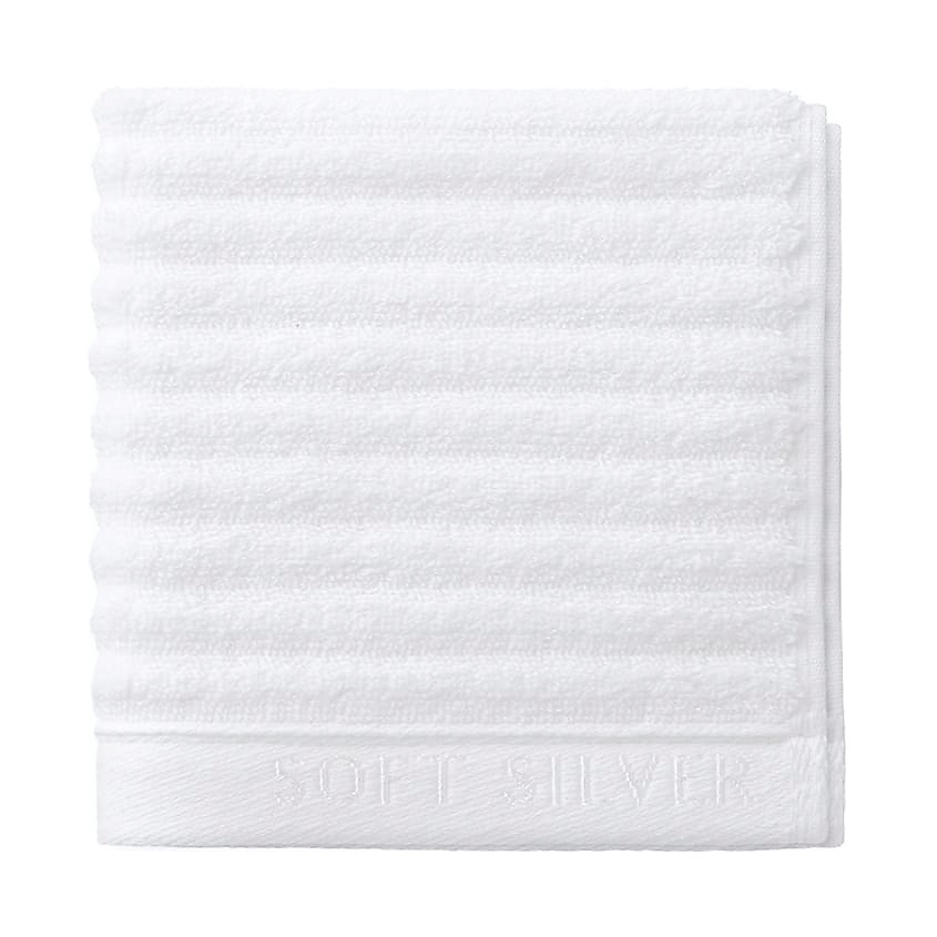 Изображение товара SOFT SILVER Антибактериальная махровая салфетка для ухода за лицом, 30х30 см. Цвет: «Альпийский снег» (белый), 1 шт.