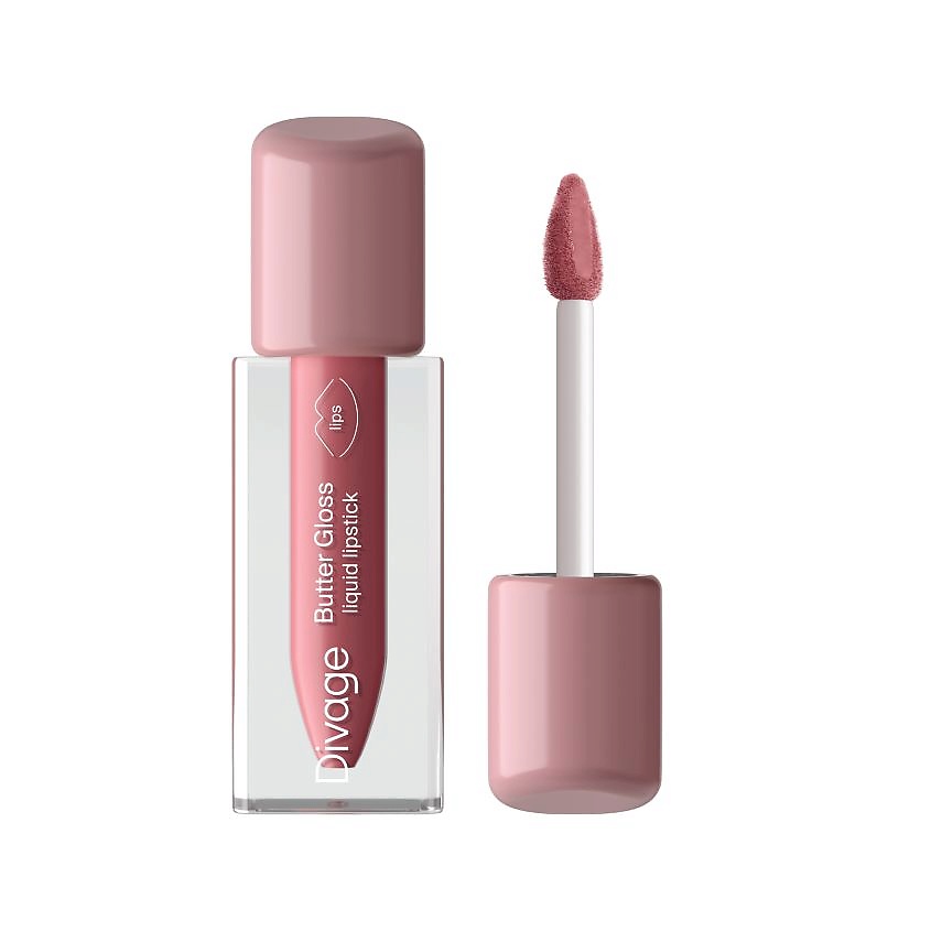 Изображение товара DIVAGE Помада для губ жидкая Liquid Lip Butter Gloss, № 07, холодный сливовый, 2,8 мл