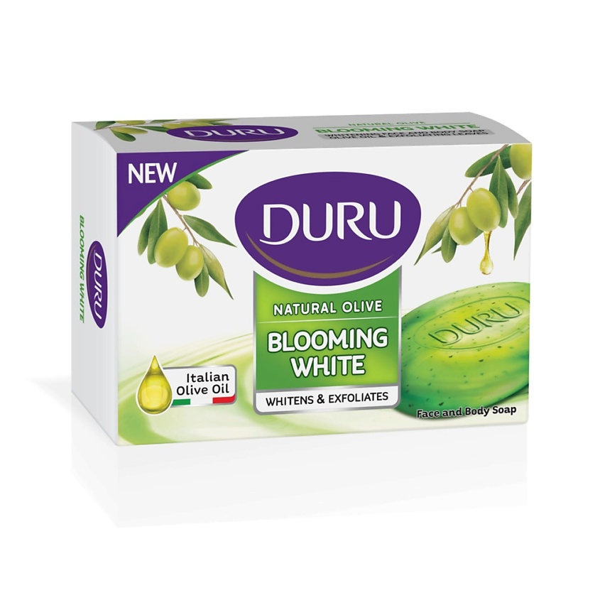 Изображение товара Duru Natural Olive Blooming White Твердое туалетное мыло 140 г для всей семьи