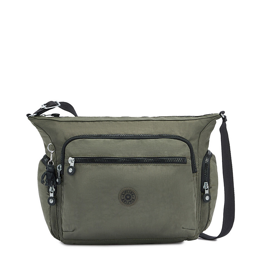 Изображение товара Женская сумка Kipling через плечо зеленого цвета для ежедневного использования