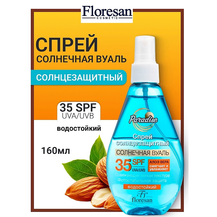 Изображение товара FLORESAN Спрей солнцезащитный SPF 35 PARADISE, 160 мл