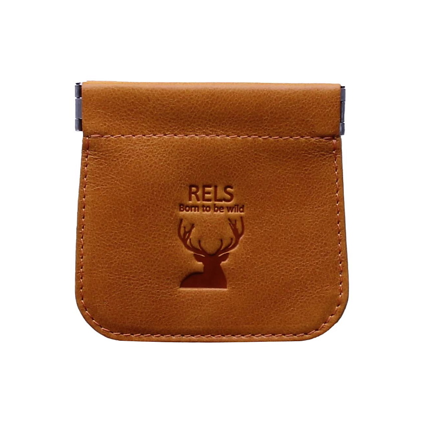 Изображение товара Роскошная кожаная монетница RELS Kidd Wild желтого цвета в подарочной упаковке