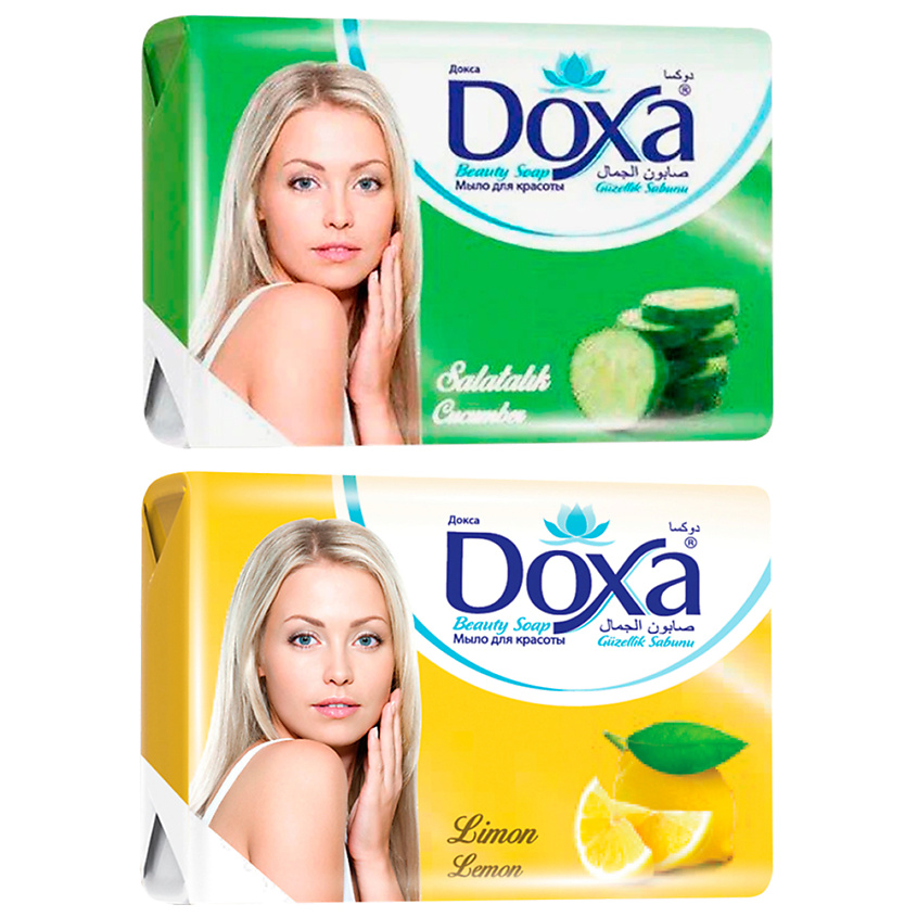 Изображение товара DOXA Мыло туалетное BEAUTY SOAP Лимон, Огурец, 8х60г