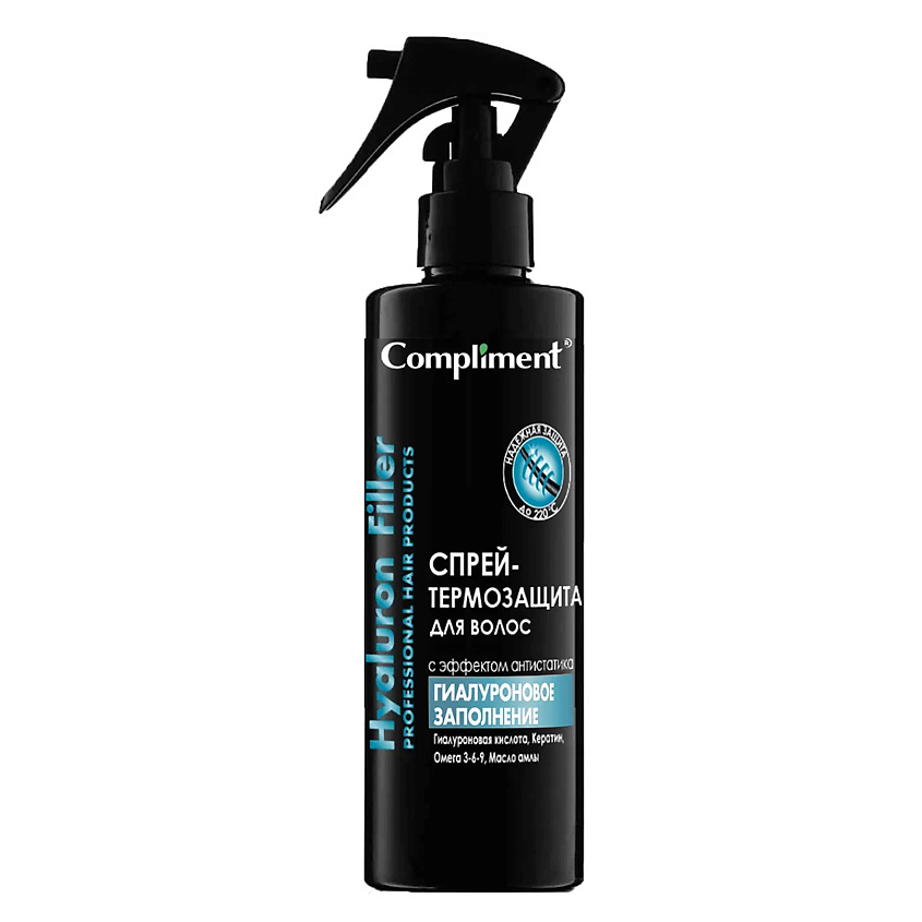 Изображение товара COMPLIMENT Hyaluron Filler спрей-термозащита для волос 200 мл универсальный