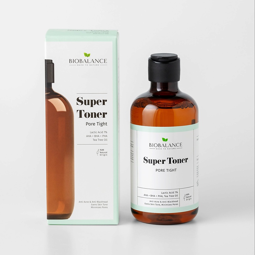 Изображение товара BIOBALANCE Тоник для лица, способствующий уменьшению пор SUPER TONER PORE TIGHT, 1 шт.