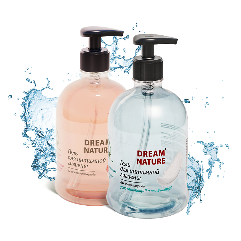 Изображение товара DREAM NATURE Набор гелей для интимной гигиены, Набор 250+250