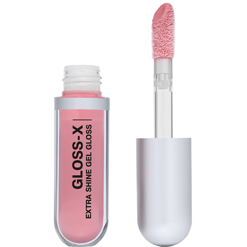Изображение товара INFLUENCE BEAUTY Гель-блеск для губ Gloss-X, № 06 Soft Glitch Pink/Розовый Нюд, 3,4 Мл