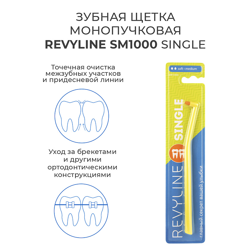 Изображение товара REVYLINE Зубная щетка монопучковая SM1000, SM1000