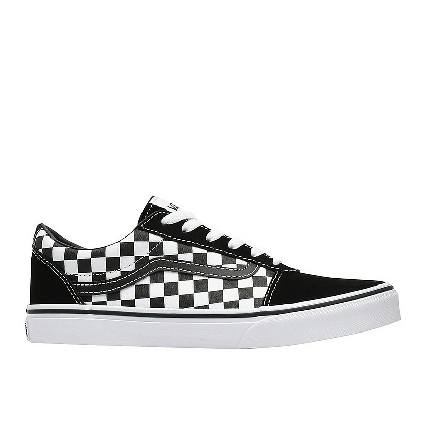 Изображение товара Мужские кроссовки Vans Ward Checkerboard черные с белой полосой размер 42.5