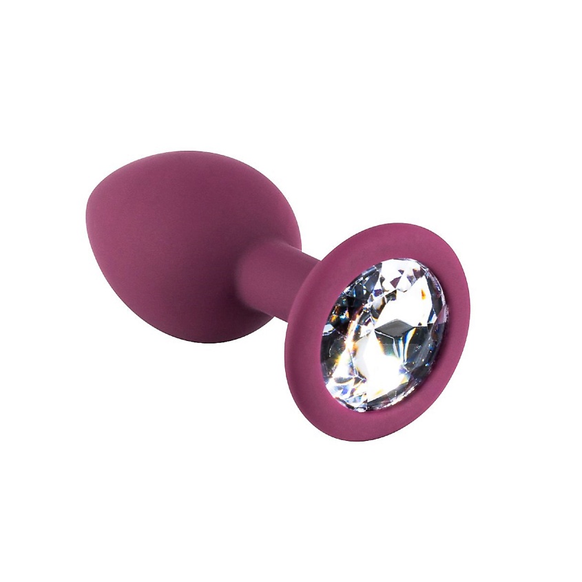 Изображение товара QUALIGO Силиконовая анальная пробка с кристаллом, Маленький размер