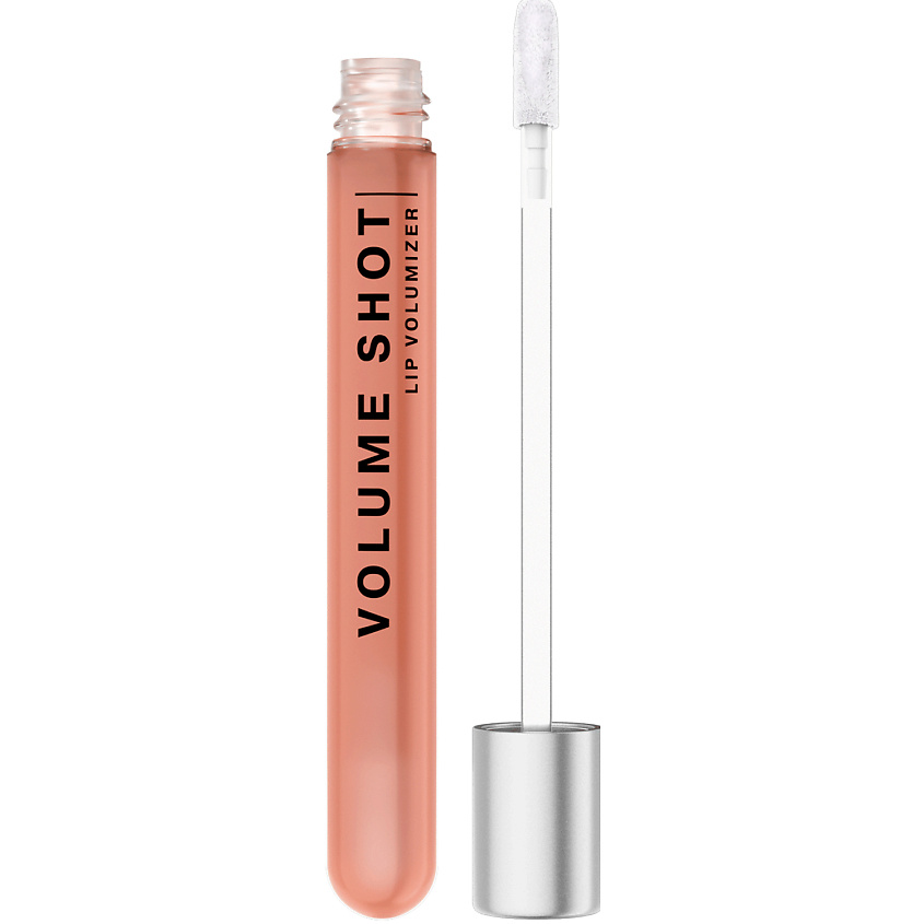 Изображение товара INFLUENCE BEAUTY Блеск для губ увлажняющий с увеличивающим эффектом VOLUME SHOT, № 04 Бежевый, 6 мл