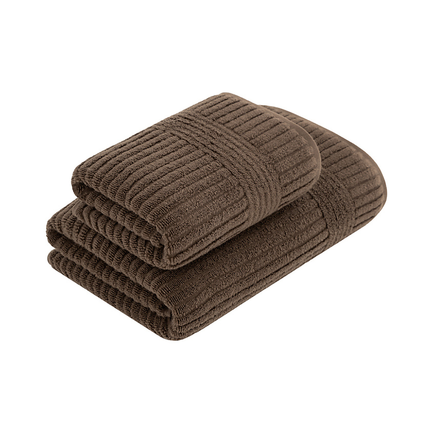 Изображение товара KARNA Комплект махровых полотенец HARVEY, Цвет: Коричневый