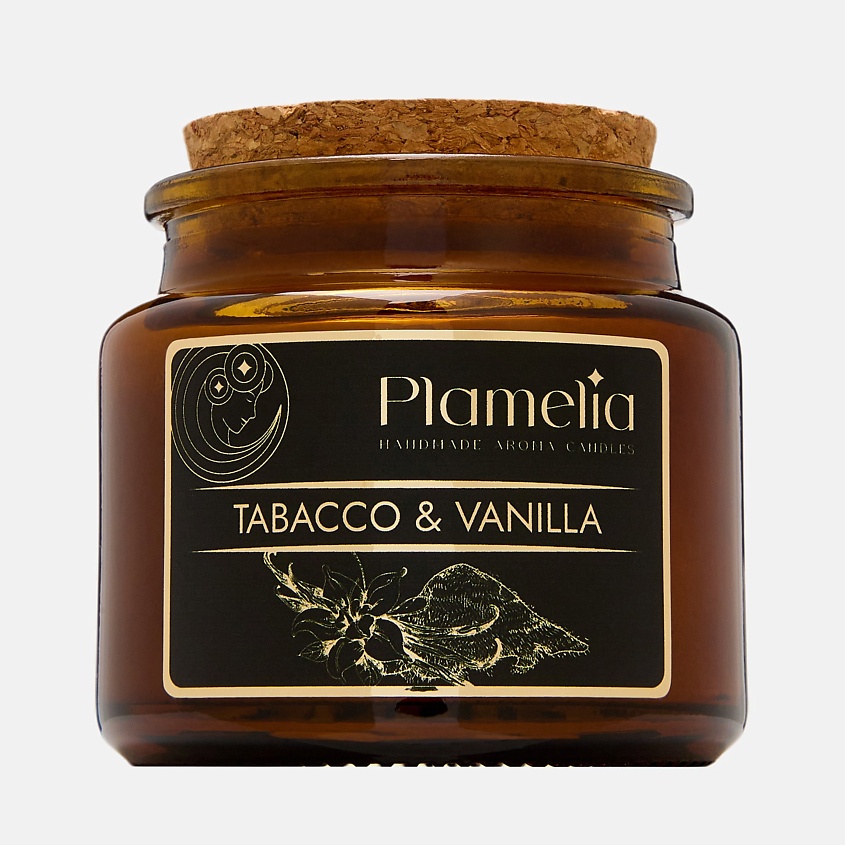 Изображение товара Ароматическая свеча PLAMELIA Табак и ваниль 105 мл с пряными нотами