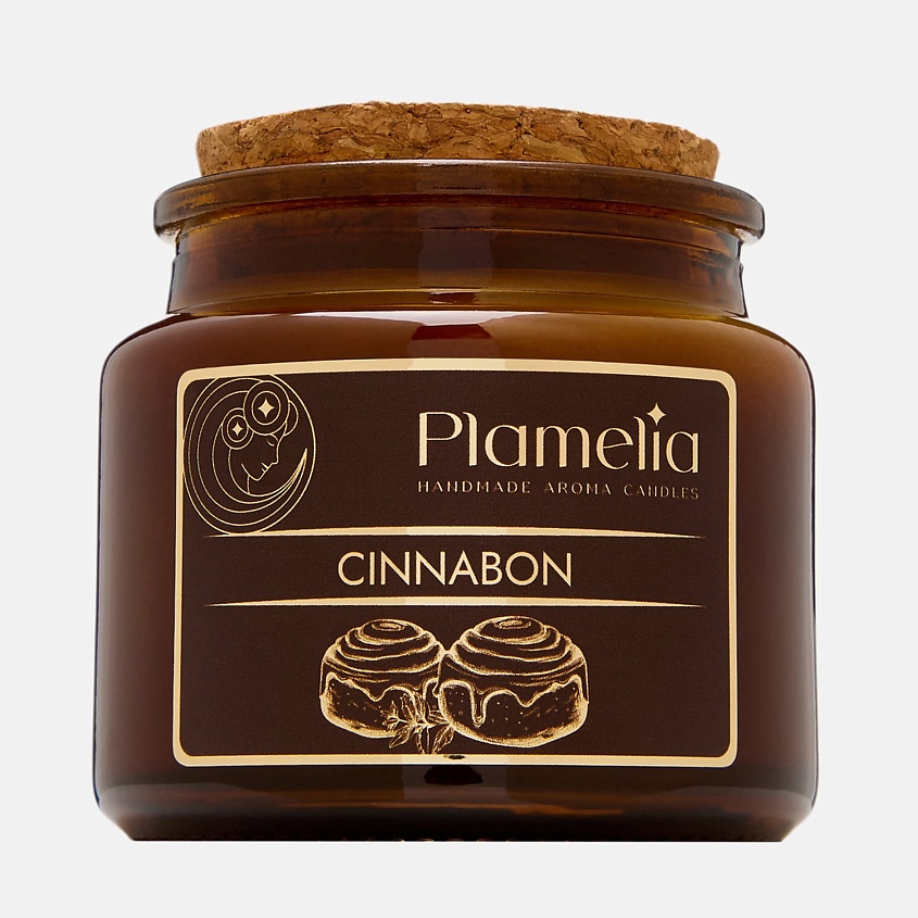 Изображение товара Ароматическая свеча Синнабон 105 мл PLAMELIA натуральный соевый воск