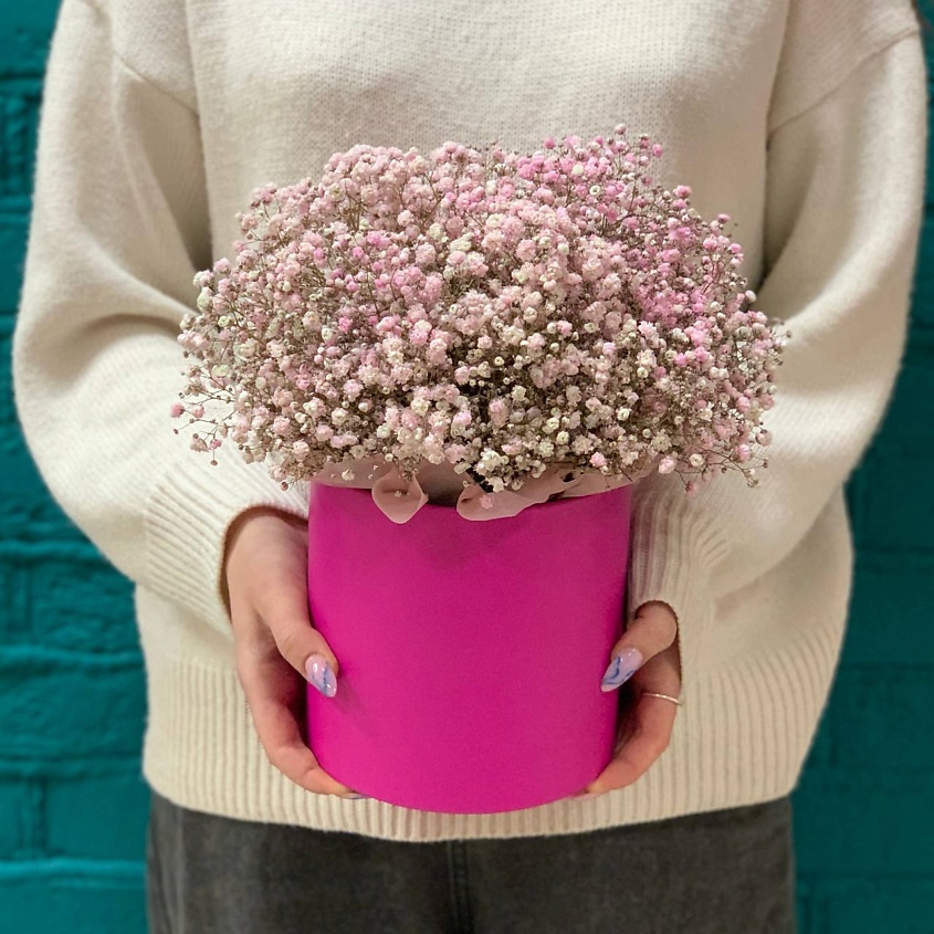 Изображение товара Композиция из гипсофилы Цветы Мишки 10 веток для подарка и интерьера