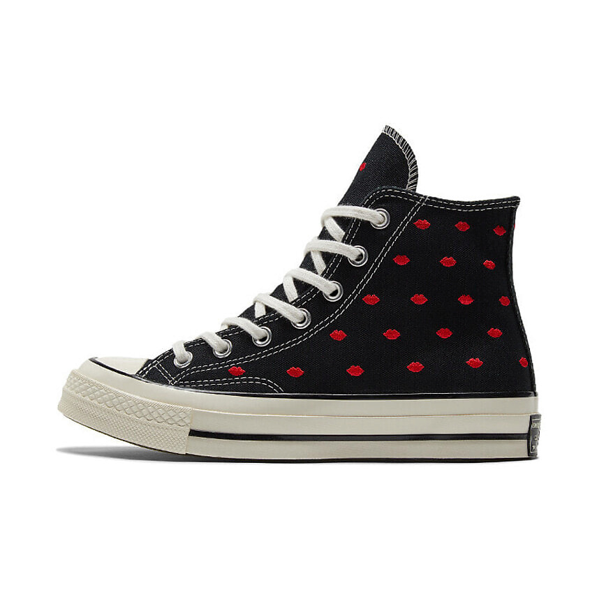 Изображение товара CONVERSE Кроссовки Chuck Taylor All Star 70 Hi Embroidered Lips Black, цвет: Мультиколор, размер: 36