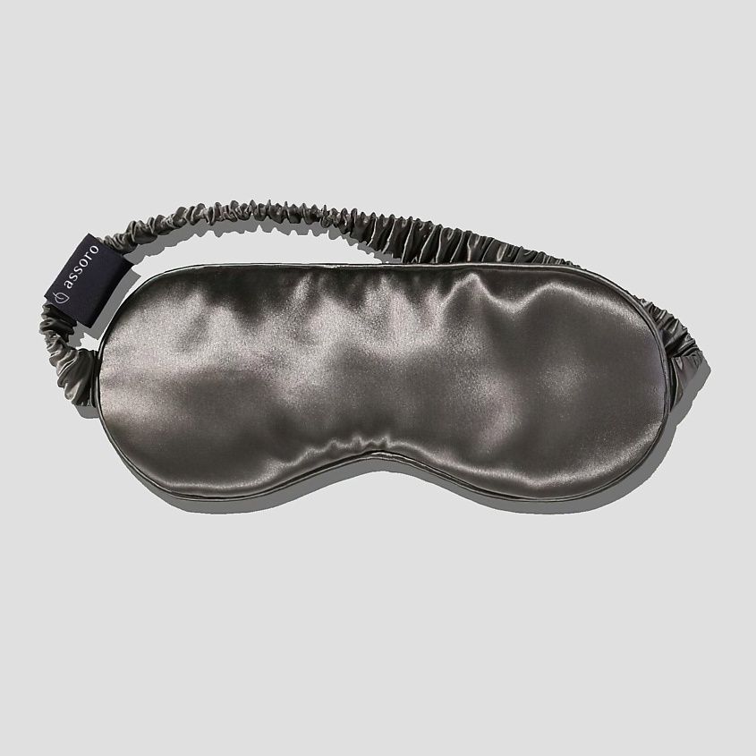 Изображение товара ASSORO Шелковая маска для сна, цвет: Серый