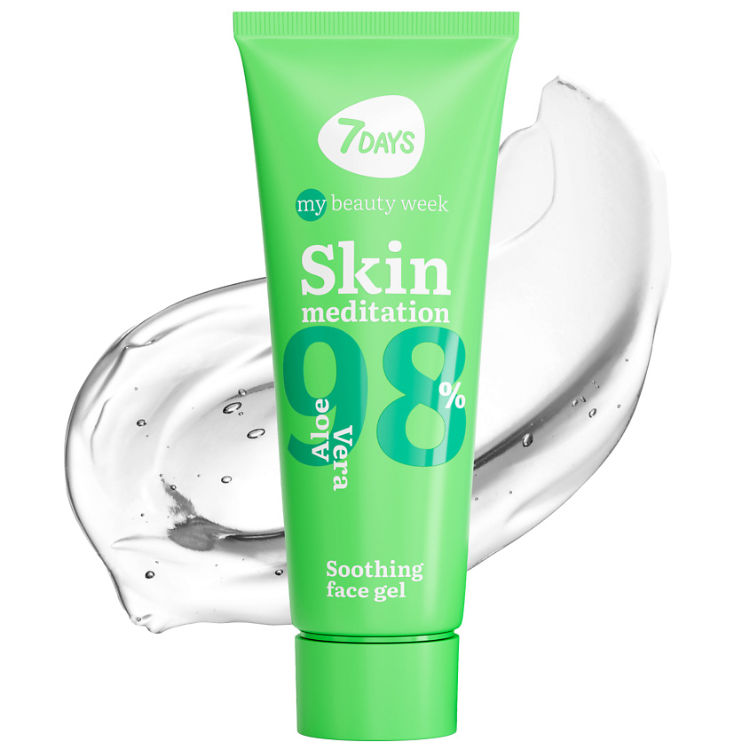 Изображение товара 7DAYS Алоэ гель для лица и тела увлажняющий 80 мл корейская косметика