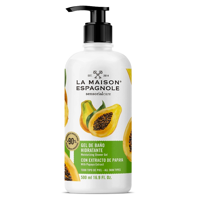 Изображение товара LA MAISON ESPAGNOLE Гель для душа увлажняющий "Папайя" Sensorialcare Moisturizing Shower Gel, 500 мл